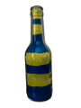 Handcrafted Multicolored Glass Bottle Sand Art - Unique Home Decor Accent. 