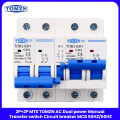2P+2P MTS TOMZN AC Dual power Manual transfer switch Circuit breaker MCB 50HZ/60HZ. 