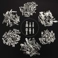 200PCS Male/Female Spade Crimp Terminals Electrical Insulating Sleeve Wire Wrap Connector, 2.8MM. 