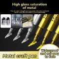 Metallic Pen Gold Silver Epoxy Resin Mold Drawing Pen Acrylic Paint DIY Silicone Mold Highlight Permanent ColorDrawing Marker. 