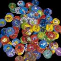 20/30pcs Tazos Pokemon 1/2 Generation Round Plastic Pogs Pikachu Game Cards Cheetos Chips Taps Pokemon Strokes Collection Gifts. 