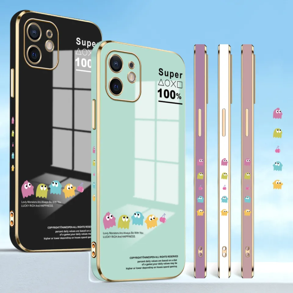 Samsung A20S Cartoon Pac-Man Game Square Edge Pattern Casing - Main Image