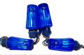 pack of 4 mini fancy indicator for 70cc bikes /cg 125 / blue color. 