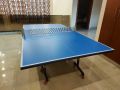 Premium Quality International Standard Foldable Table Tennis Table Standard Size 9'x5' with Locking Wheels, Net and Balls. 