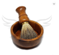Men's Shaving Set,4 in 1 Synthetic Hair Shaving Brush With Solid Wood Handle Shaving Bowl And Shaving Stand Kit Perfect for Men Gift. 