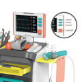 Medical Music Simulated Desk Toy Set Doctor Surgeon Hospital Kids Children Clinic Nurse Push Cart Pretend Play Set Size Approx. 85 cm. 