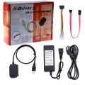 5PCS External AC Power Adapter and SATA/PATA/IDE to USB 2.0 Adapter Converter Cable for Hard Drive Optical Drive. 