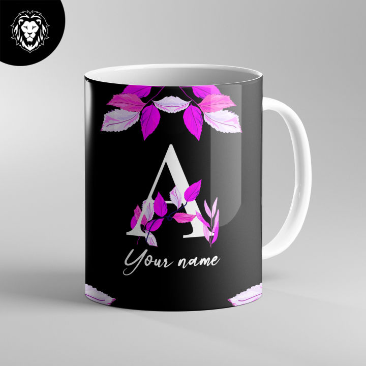 Customize Coffee , Tea Mug with your Name & Name Alphabet Design 39