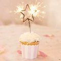 Heart And Star Shaped Party Sparkler - 5cm Sparkling Candles For Birthday. 