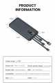 10000&150000 mah mini power bank with 4 cable type B type c 4in1 fast charging best quality power bank with cable for all phones. 