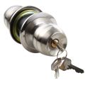 "Stainless Steel Round Lever Handle Door Lock - Mortise Entry Lock for Bedroom, Secure Knob, Heavy-Duty Door Handle, Modern Door Hardware, High-Quality Lockset with Secure Locking Mechanism". 