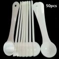 50* Spoon 1g White Plastic Measuring Spoon PP Plastic Gram Scoop Food Baking Medicine Powder For Milk Powder Coffee Powder. 