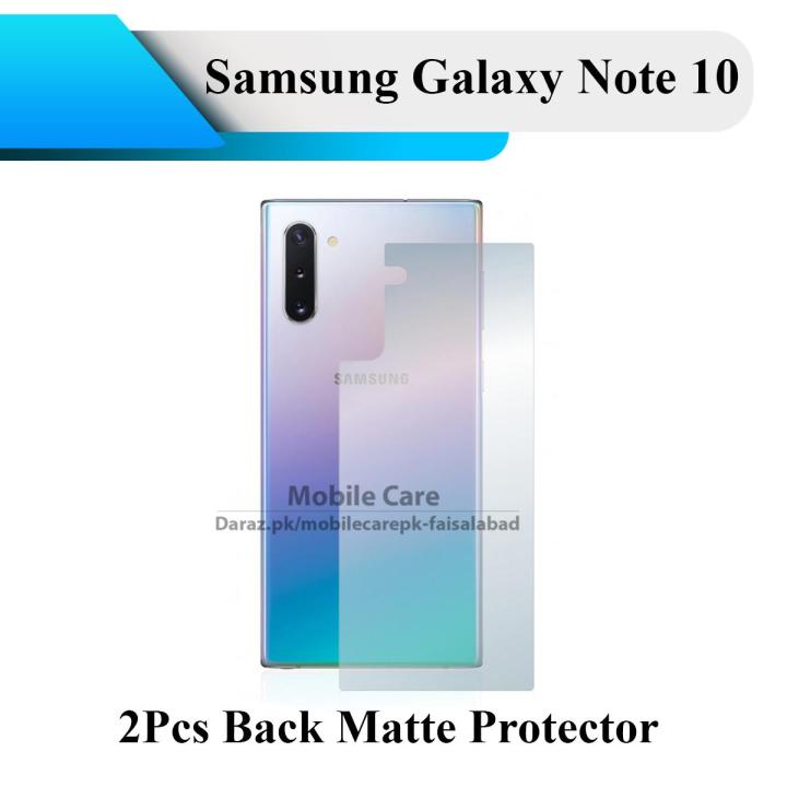 2Pcs Samsung Galaxy Note 10 Back Matte Protector Soft Skin Sheet Soft Film Protection For Galaxy Note 10