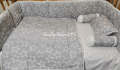 CS-658: Grey Stars Cot Bedding Set. 