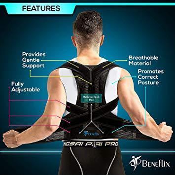 Thoracic Back Brace With Magnets To Relieve Spine Pain - Relief Shirt Posture Corrector For Women and - Men Tension Shirt - Pain Relief Back Band (s)
