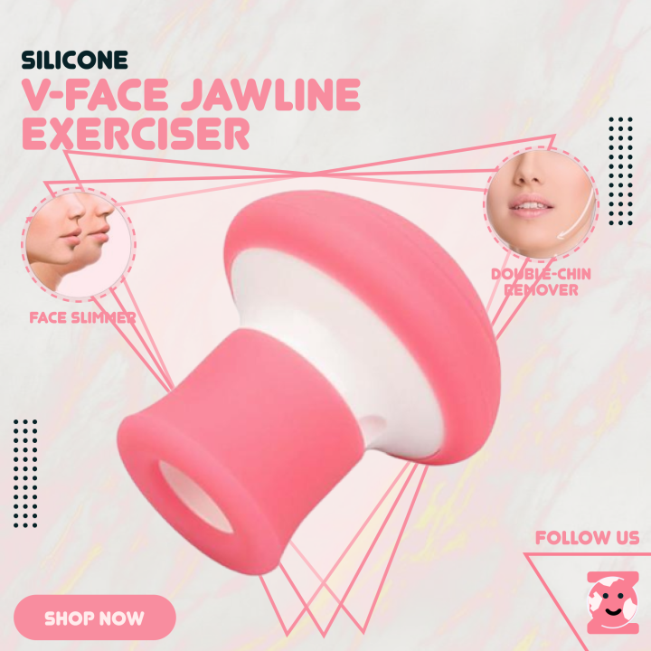 Jawline Exerciser Tool Men, Women, Face Fat Reducer, Face Shaper  High Quality Face Slimming Tool Mouth Trainer Exerciser V Shape - Silicone Face Trainer V Face Facial Slim Skin Care Tool - Anti-Aging Face Lifting Remove Muscle Line - Double Chin Reducer