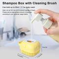 Silicone Bath Body Brush, Exfoliating Body Scrub Brush with Soap Dispenser, Ultra Soft Bath Sponge Shower Brush and Body Massager, Baby Shower Brush, Shampoo and Gel Dispenser. 