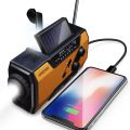 FosPower 2000mAh NOAA Emergency Weather Radio (Model A1) Portable Power Bank with Solar Charging, Hand Crank & Battery Operated, SOS Alarm, AM/FM & LED Flashlight for Outdoor Emergency. 