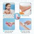 4/set Esponja Exfoliante Soft Sponge Body Scrubber Bath Exfoliating Scrub Spong Shower Brush Body Skin Cleaner Dead Skin Remover. 