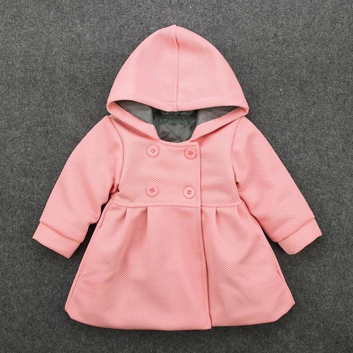 【ALLGOOD】Winter New Little Girl Korean Doll Dress Warm Coat Hooded Jacket 3 Colors Optional Baby Girl Clothes Kids Fortnite Toddler Skirt Shorts  Panda Spiderman