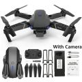 Remote Control Mini Drone LED lighting S8 Pro - GPS - Headless mode - With Camera - Black. 