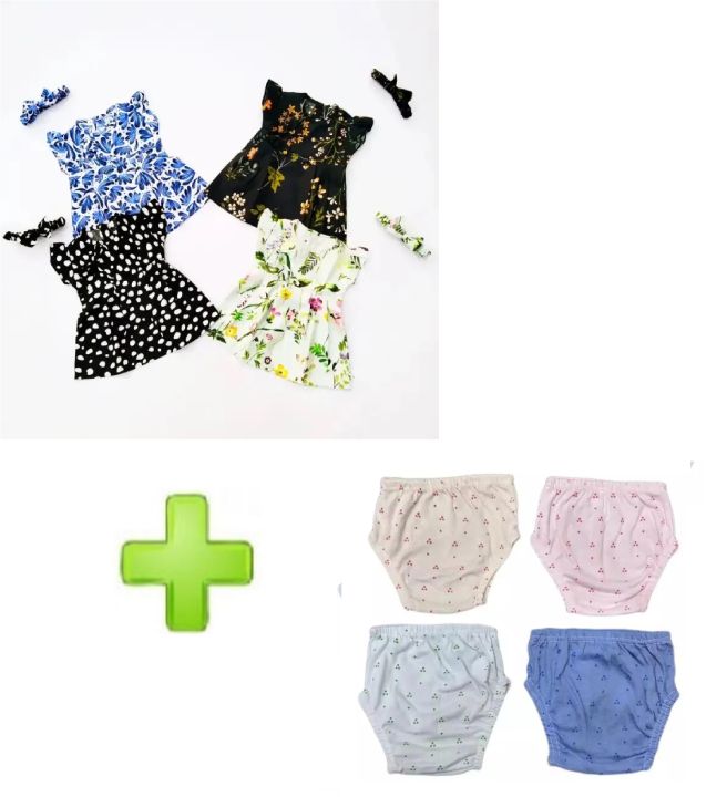 Cotton Baby Frocks with hair Band And shorts main image 0