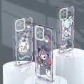 UCUC for Infinix Smart 9 Hot 50i Back Cover Cute Kuromi Transparent Crystal TPU Soft Case Full Lens Protection Ultra Thin Drop Resistant Phone Case. 
