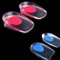 Gel Shoes Insoles Cushion Heel Cup Massage Pads Inserts Heel Pain Spur Silicone. 