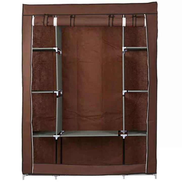 3 Layer Storage Wardrobe Model 88130 Shelf Rack Fancy And Foldable hanging space and shelves portable wardrobe is a great storage unit to keep your bedroom neat and tidy NOTE random color will be delivered