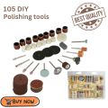 105 PCS Mini Drill Machine Accessories ,Professional Mini Drill Machine Accessories, Electric Grinding Attachment Kit, mini drill Grinding Polishing Drilling Kits. 