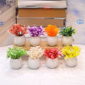 Pack of 4 Mini Plant Artificial Decoration Piece with pot Best for home & Office Decoration purpose. 