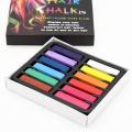 12 Colors Non-toxic Temporary Salon Kit Pastel hair Chalk Pastel color Chalk For Hair Use. 