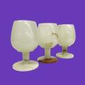 Hand craved Marble glass set. 
