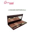 Glamorous Face 4 Colors Powder Contour Palette, Medium To Dark Contouring Palette, Bronzer Palette, Face Contour Palette, Cheek Contour Palette, Sculpting Palette. Shade E-A. 