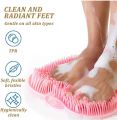 Foot Silicone Exfoliating Shower Massage Scraper Non-Slip Bath Scrub Pad Foot Wash Brush Bathroom Tool Mat Rub Back Sucker KS. 