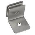 Stainless Steel Glass Clamp Clip for Shower Room Panel 90 degree Single. 