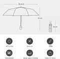 White & Black Folding Umbrella High Quality, Sunny Foldable Umbrella Strong Handle For Men & Woman, Travelling Umbrella. 
