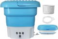 Portable Washing Machine, Mini Foldable Bucket Washer and Spin Dryer for Camping, RV, Travel, Small Spaces, Lightweight and Easy to Carry (Blue). 