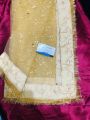 Customizable Bridal Net Dupatta with 'Qabool Hai' Lace and Groom's Name – Red Wedding and Nikah Dupatta. 
