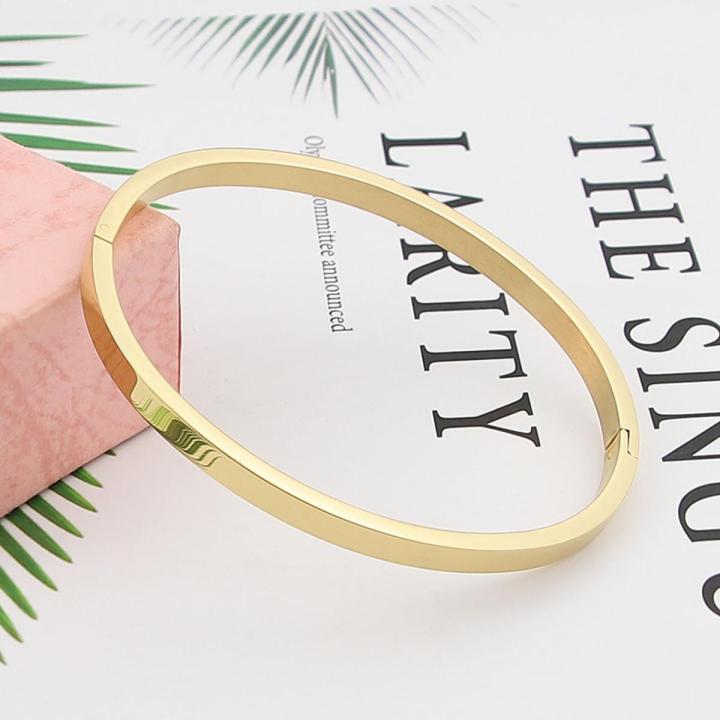 【HOT】 Hot Fashion Stainless Steel Jewelry Round Bangle For Woman Child Charm Bracelet Party Love Wedding Brand Gift Wholesale