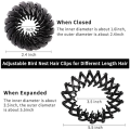 Expandable Round Hair Bun Holder Claws, Korean Fashion, Adjustable Hair Clips for Women. 