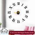 Acrylic 3D roman digits clock-modern roman digits clock-3D roman clock-3D roman shiny wall clock-dotz brand wall clock. 