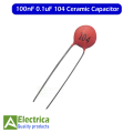 Pack Of 50 Pcs 100000pF 100nF 0.1uF (104) Ceramic Capacitor By Electrica. 