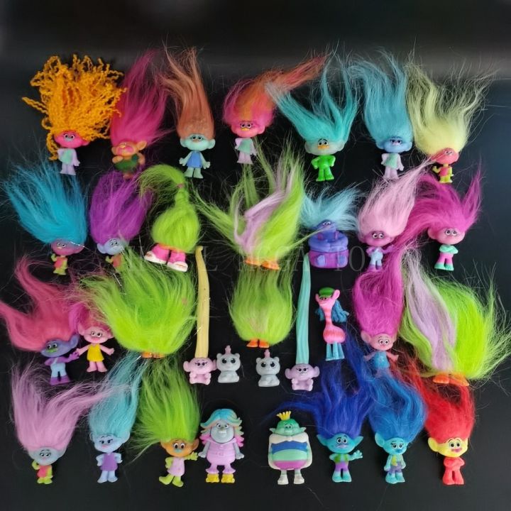 2Pc/5Pc/10Pcs/lot Traoolls Figures Poppy Branch Action Figure Toy Set New Movie Trolls Figurine Doll Animation Model Toys