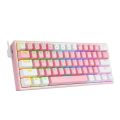 Redragon K616 FIZZ Pro RGB 60% Wireless and Wired Mechanical Gaming Keyboard 3 in 1 Bluetooth 2.4G and Wired Modes with Red Switches 61 Keys. 