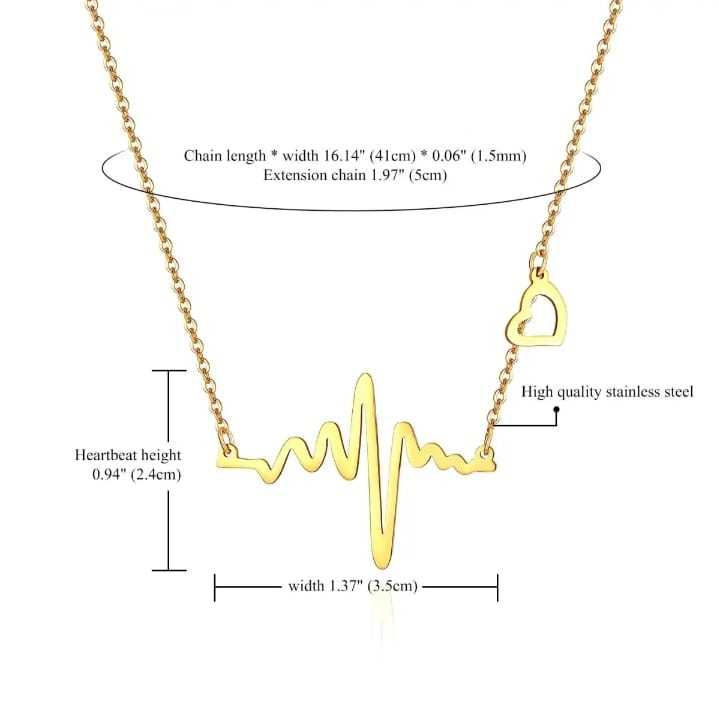 Golden%20Metal%20Ecg%20Heart%20Beat%20Wave%20Necklace%20Pendant%20For%20Women%20&%20Girls%20-%20Image%204