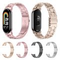 Watch Strap For Xiaomi Mi Band 8 Milanese Three-bead Metal Watch Band. 