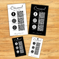 Customized Connect with Us Social Media QR Code Business Card. 