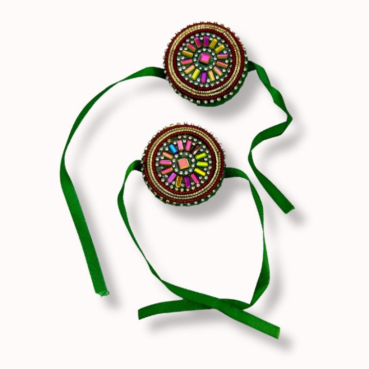 BEAUTIFUL BRIDAL GAANA WRIST BAND FOR WEDDING CEREMONY - PAIR OF TWO BRIDAL GAANA
