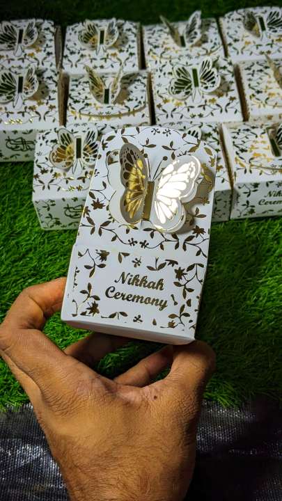 Unique Nikkah Bid Box (100) Beautiful Butterfly Look New Collection Bid boxes/Nikkah Box In Very Reasonable Price Butterfly Fly Nikkah Boxes
